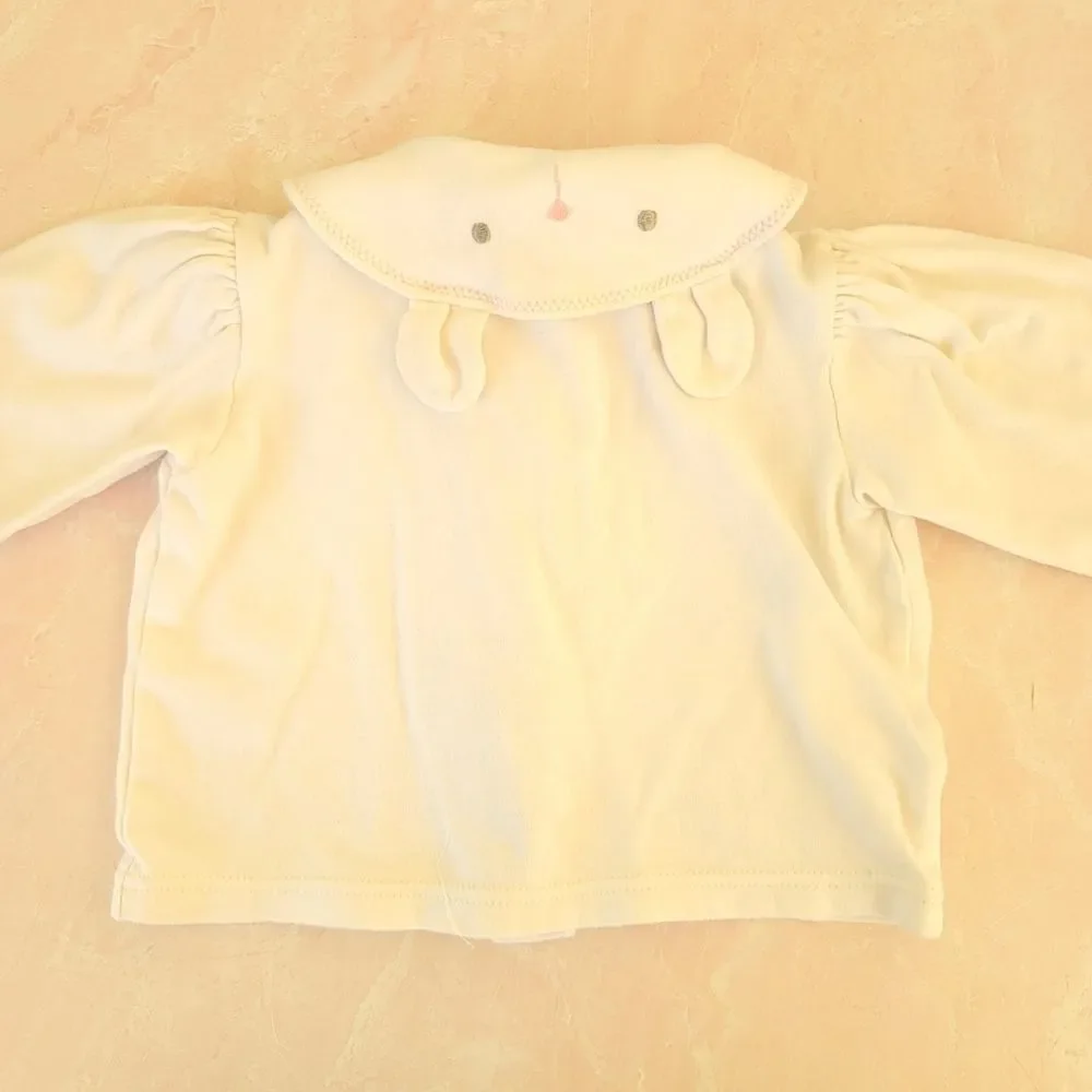 Baby girl Little Me 9 month rabbit button up coat 100% cotton